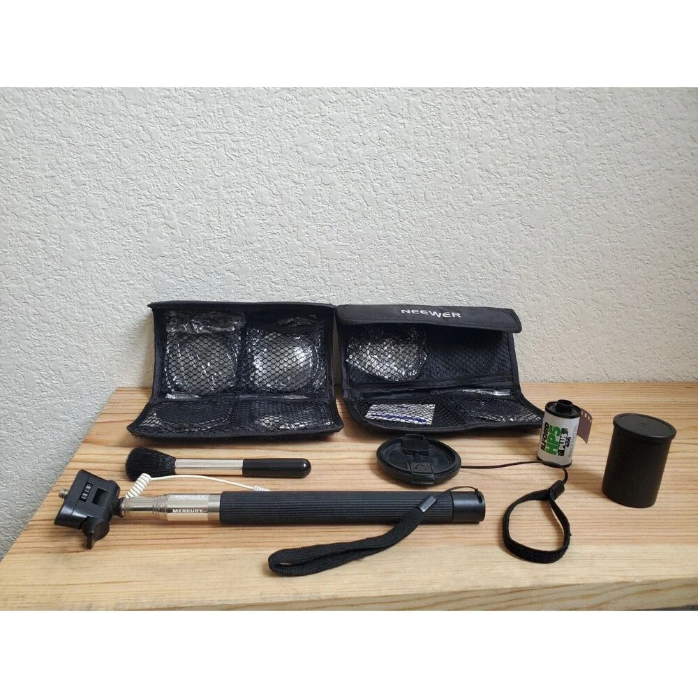 Neewer Camera Accessories Set Lot Filters  Selfie Stick Film Brush Lens Cap